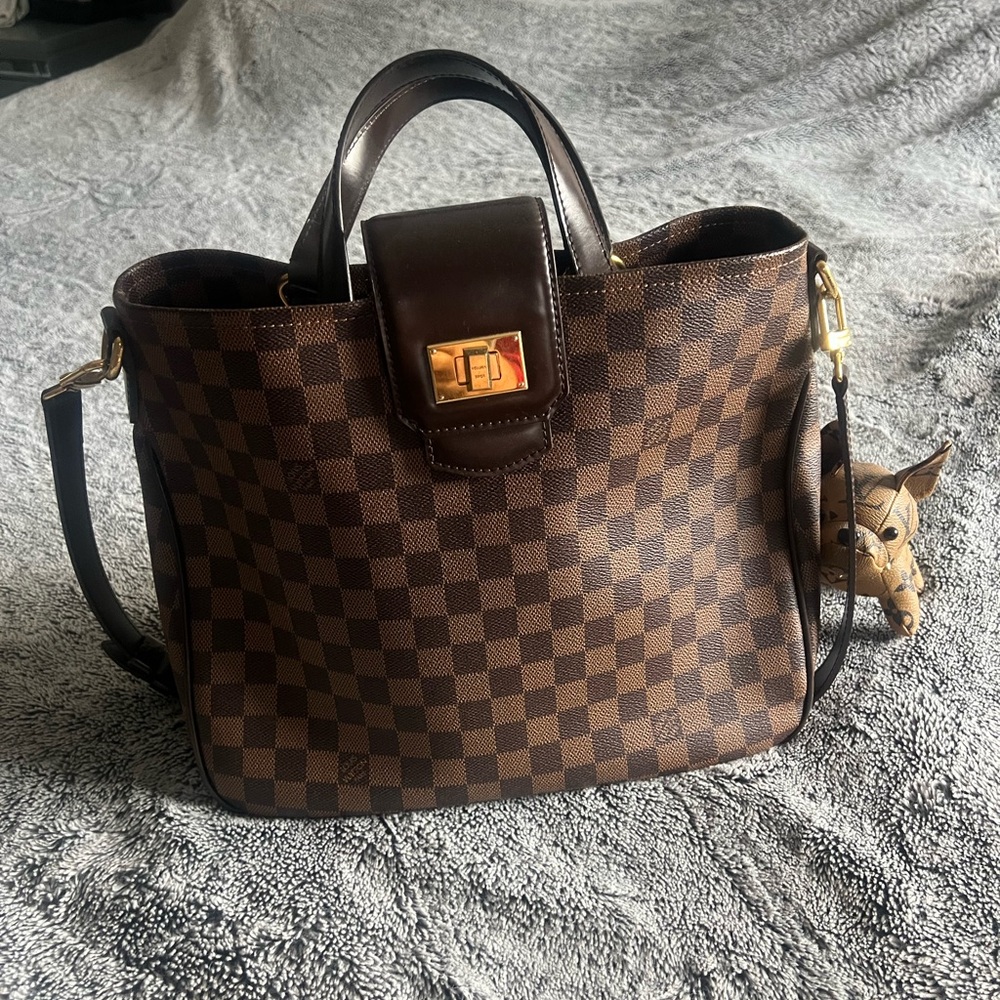 Louis Vuitton Brown Checkered Shoulder Bag